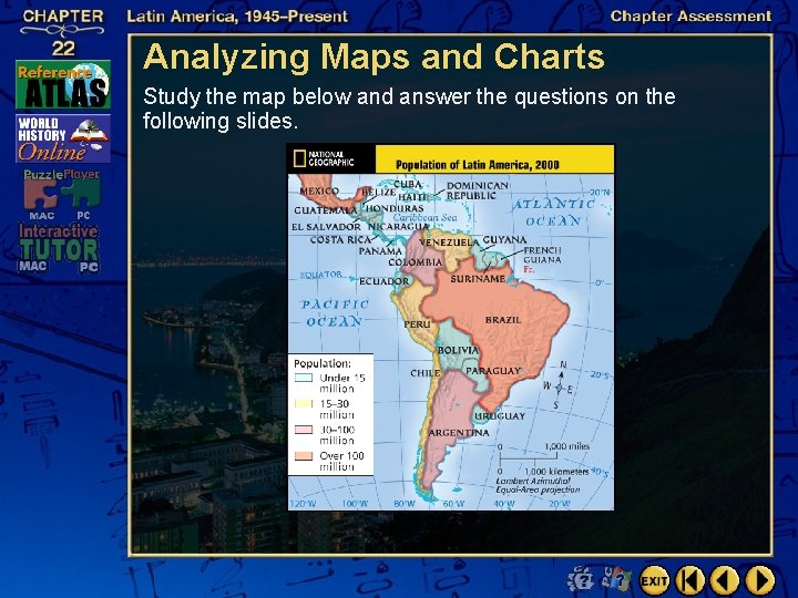 Analyzing Maps and Charts Study the map below and answer the questions on the