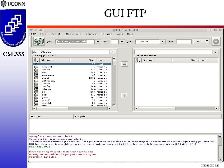 GUI FTP CSE 333 DDS. 30 