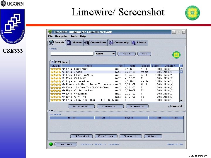 Limewire/ Screenshot CSE 333 DDS. 50 