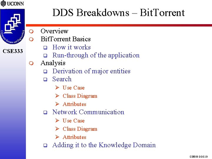 DDS Breakdowns – Bit. Torrent CSE 333 Overview Bit. Torrent Basics How it works