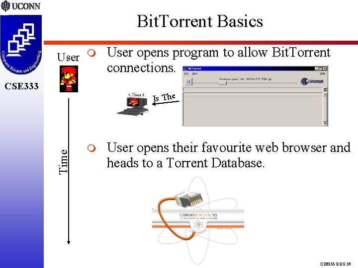 Bit. Torrent Basics User opens program to allow Bit. Torrent connections. CSE 333 Time