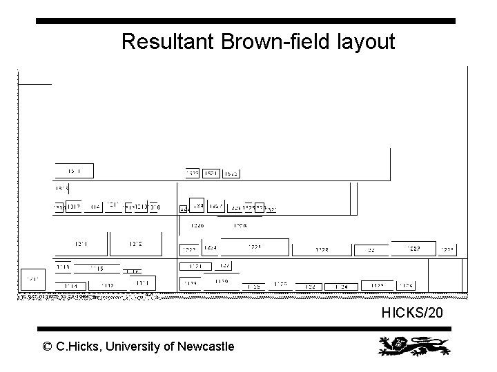 Resultant Brown-field layout HICKS/20 © C. Hicks, University of Newcastle 