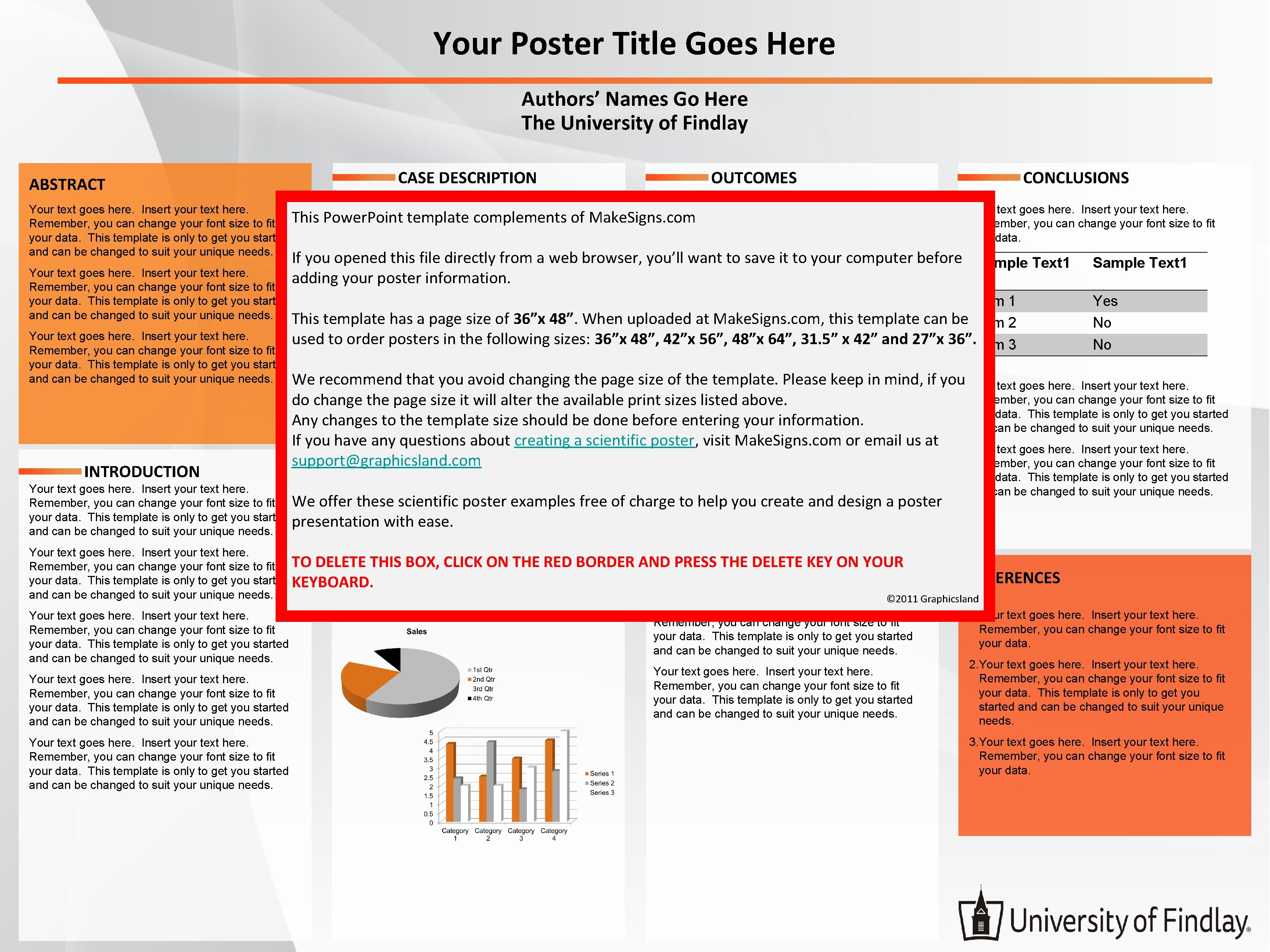 Your Poster Title Goes Here Authors’ Names Go Here The University of Findlay CASE