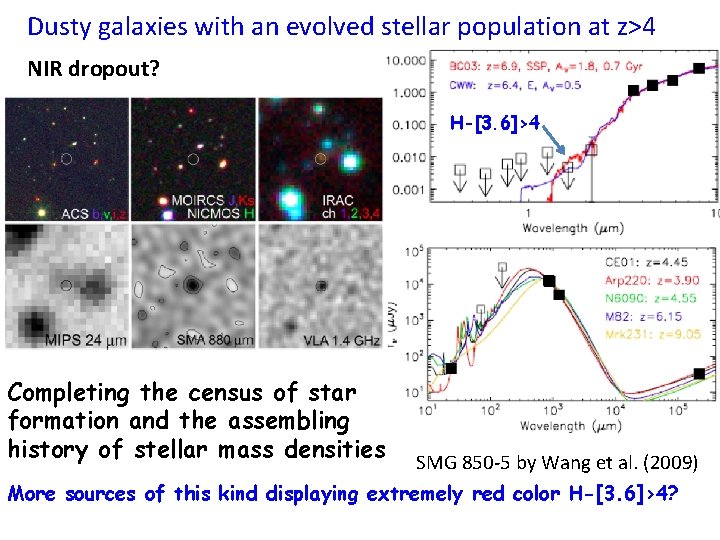 Dusty galaxies with an evolved stellar population at z>4 NIR dropout? H-[3. 6]>4 Completing