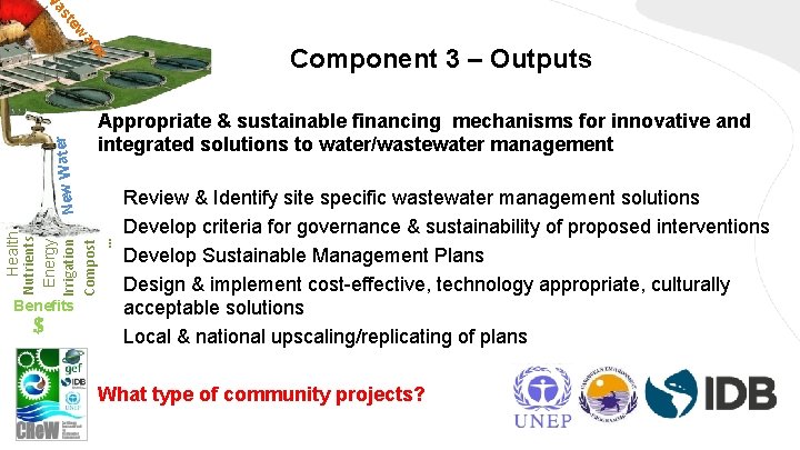 Appropriate & sustainable financing mechanisms for innovative and integrated solutions to water/wastewater management Health