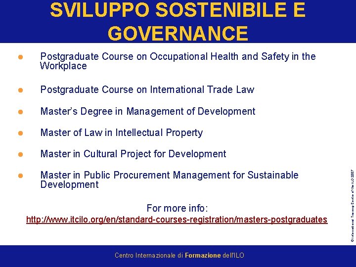 l Postgraduate Course on Occupational Health and Safety in the Workplace l Postgraduate Course