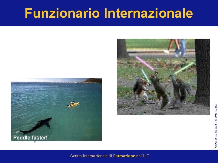 Determinazione e spinta ideale Centro Internazionale di Formazione dell’ILO © International Training Centre of
