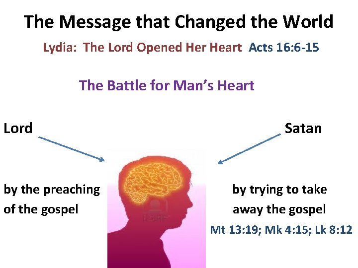 The Message that Changed the World Lydia: The Lord Opened Her Heart Acts 16: