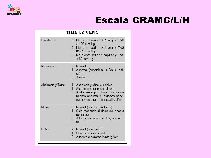 Escala CRAMC/L/H 