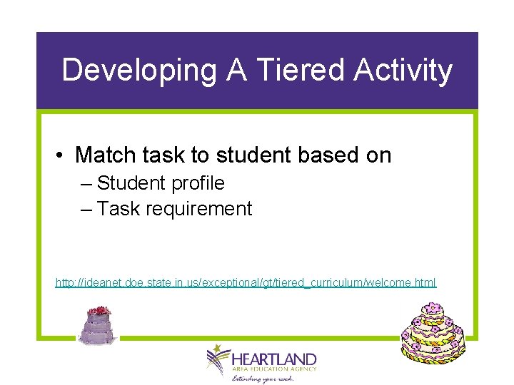 Developing A Tiered Activity • Match task to student based on – Student profile