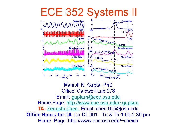 ECE 352 Systems II Manish K. Gupta, Ph. D Office: Caldwell Lab 278 Email: