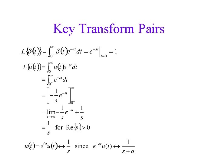 Key Transform Pairs 