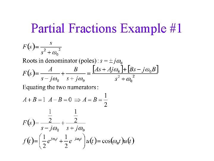 Partial Fractions Example #1 