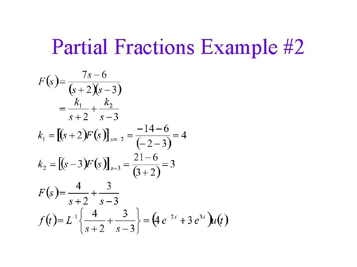 Partial Fractions Example #2 