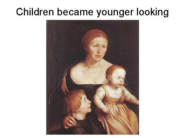 Children became younger looking 