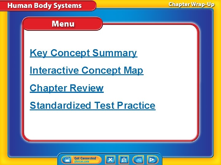 Key Concept Summary Interactive Concept Map Chapter Review Standardized Test Practice 