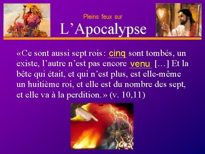 Pleins feux sur D anie l L’Apocalypse « Ce sont aussi sept rois :