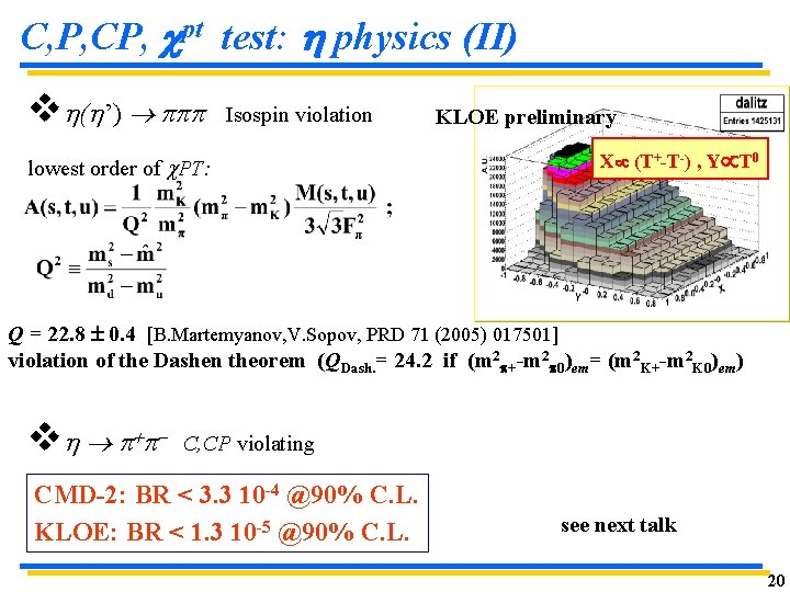 C, P, CP, pt test: physics (II) v ( ’) Isospin violation lowest order C, P, CP, pt test: physics (II) v ( ’) Isospin violation lowest order