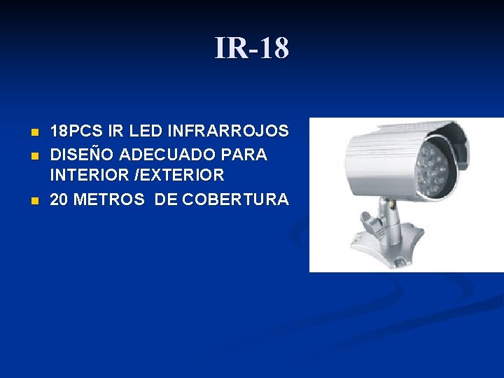 IR-18 n n n 18 PCS IR LED INFRARROJOS DISEÑO ADECUADO PARA INTERIOR /EXTERIOR