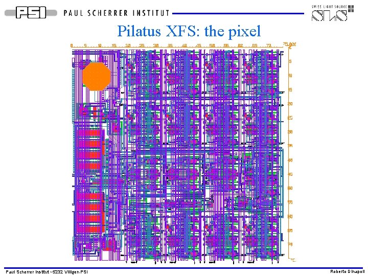Pilatus XFS: the pixel Paul Scherrer Institut • 5232 Villigen PSI Roberto Dinapoli 