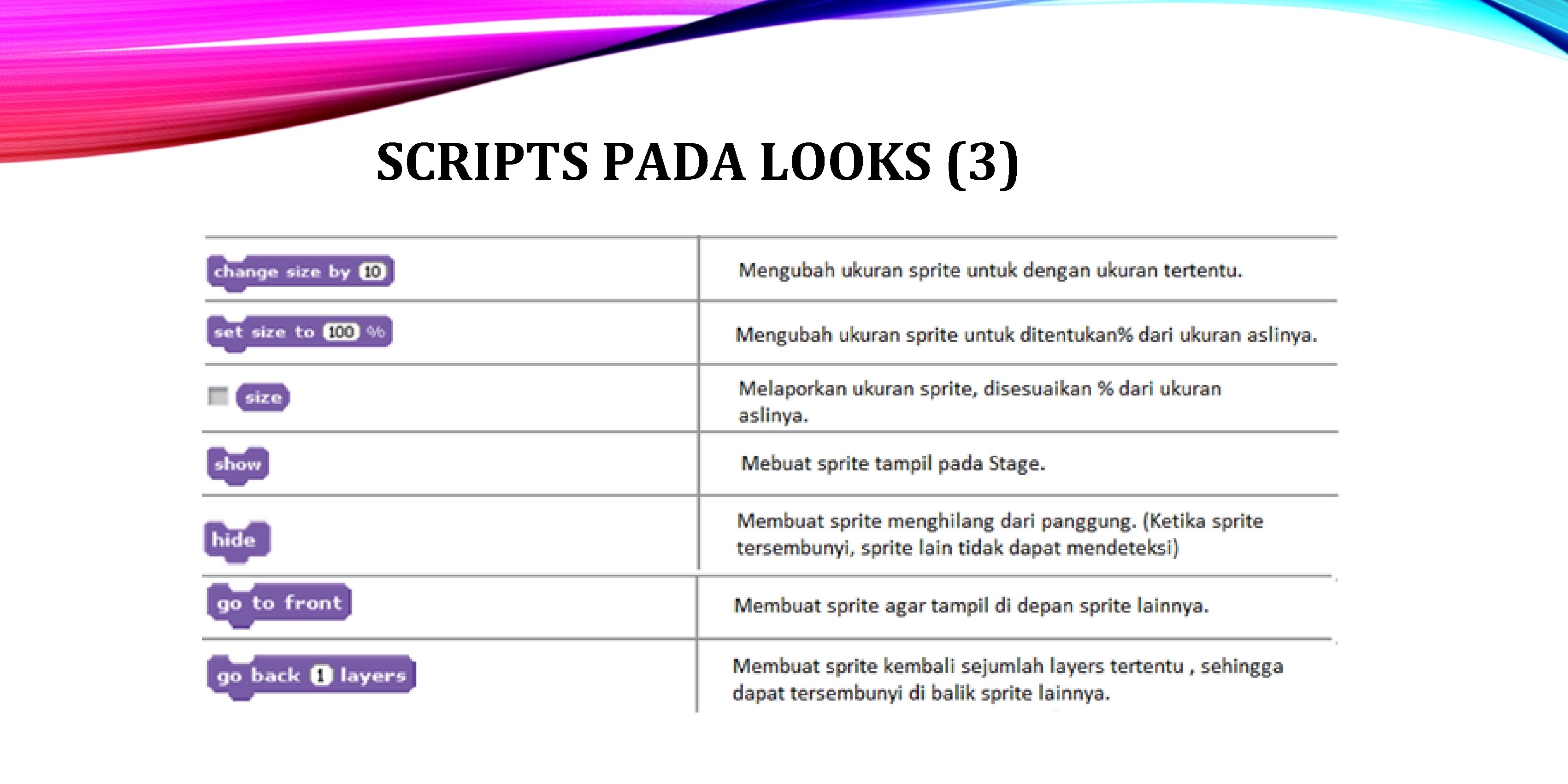 SCRIPTS PADA LOOKS (3) 