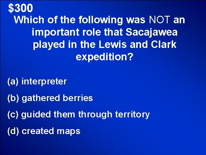 © Mark E. Damon - All Rights Reserved $300 Which of the following was