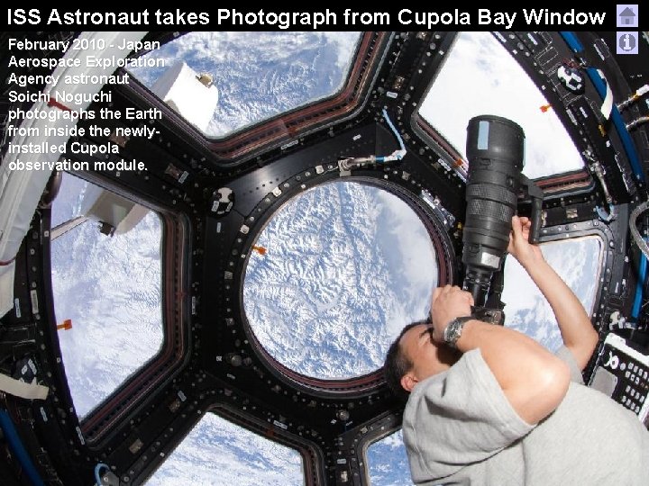 ISS Astronaut takes Photograph from Cupola Bay Window February 2010 - Japan Aerospace Exploration