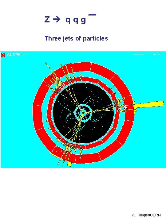 Z qqg Three jets of particles W. Riegler/CERN 