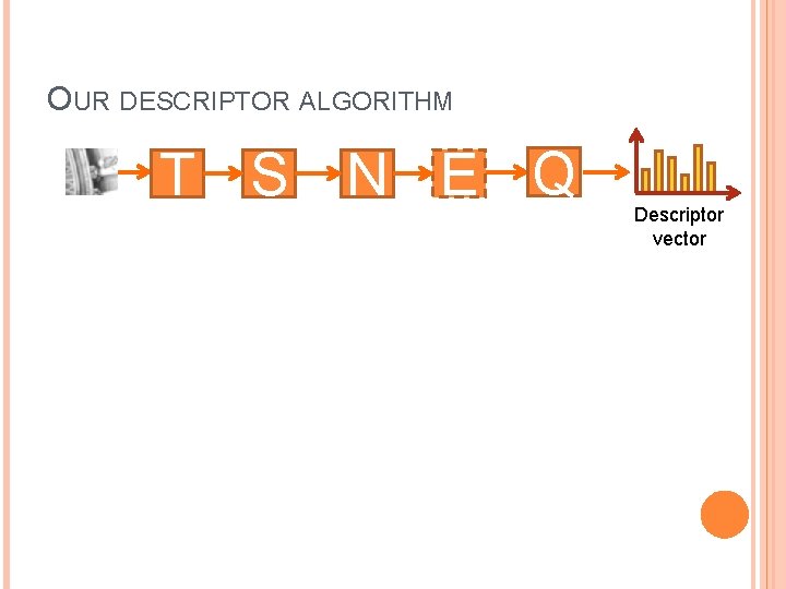 OUR DESCRIPTOR ALGORITHM T S N E Q Descriptor vector 