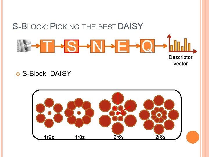 S-BLOCK: PICKING THE BEST DAISY T S N E Q Descriptor vector S-Block: DAISY