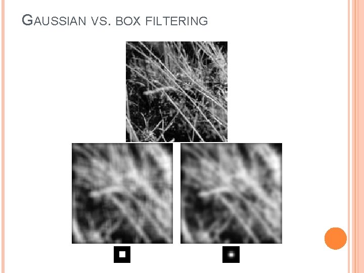 GAUSSIAN VS. BOX FILTERING 