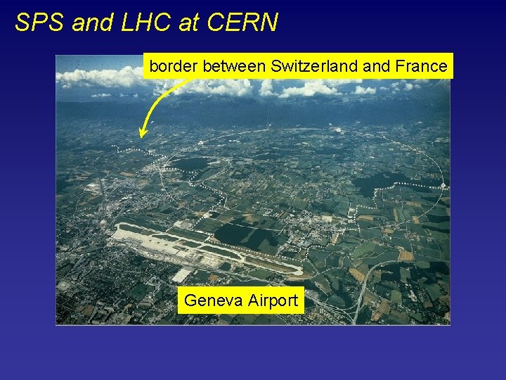 SPS and LHC at CERN border between Switzerland France Geneva Airport 