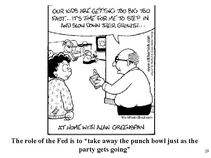 The role of the Fed is to “take away the punch bowl just as