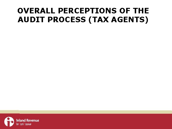 OVERALL PERCEPTIONS OF THE AUDIT PROCESS (TAX AGENTS) 