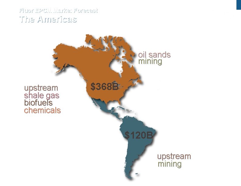 Fluor EPCM Market Forecast The Americas oil sands mining upstream shale gas biofuels chemicals