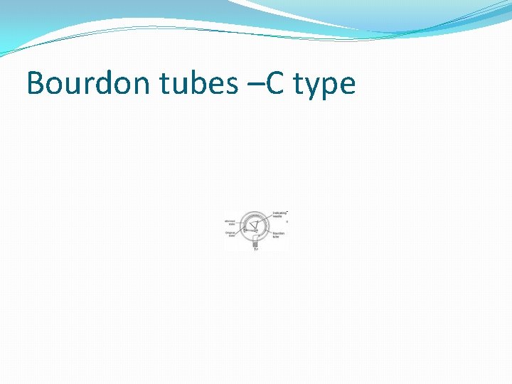 Bourdon tubes –C type 