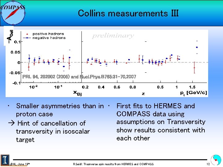 -ACollins measurements III PRL 94, 202002 (2005) and Nucl. Phys. B 765: 31 -70,
