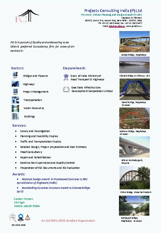 Projects Consulting India (P) Ltd (Formerly: Distinct Planning and Design Consult (P) Ltd. )