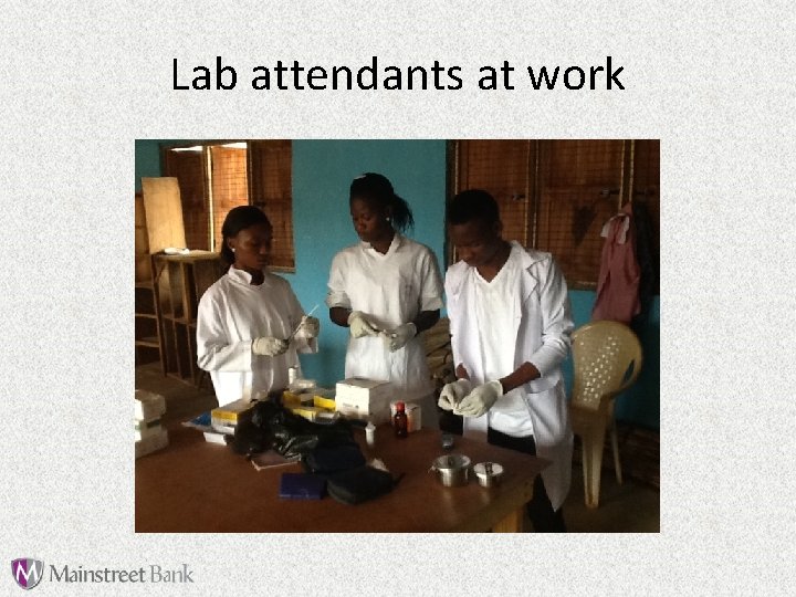 Lab attendants at work 