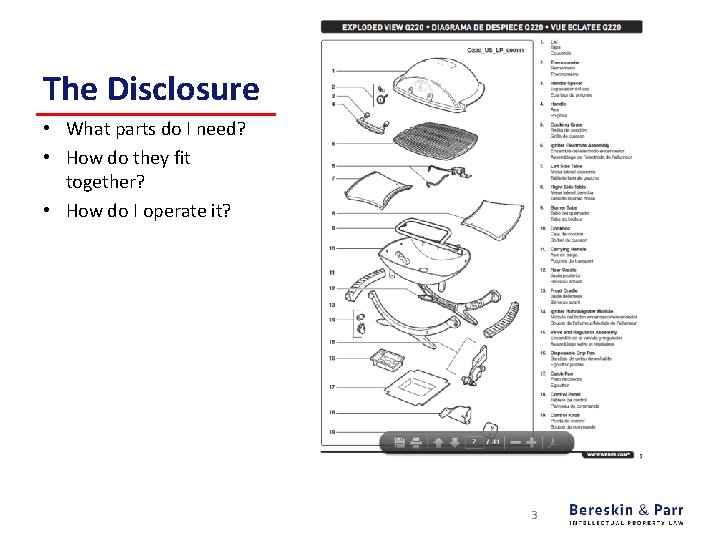 The Disclosure • What parts do I need? • How do they fit together?