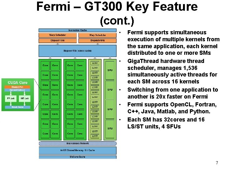 Fermi – GT 300 Key Feature (cont. ) • • • Fermi supports simultaneous