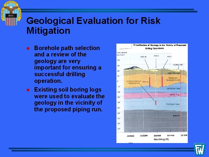 Geological Evaluation for Risk Mitigation l Borehole path selection and a review of the