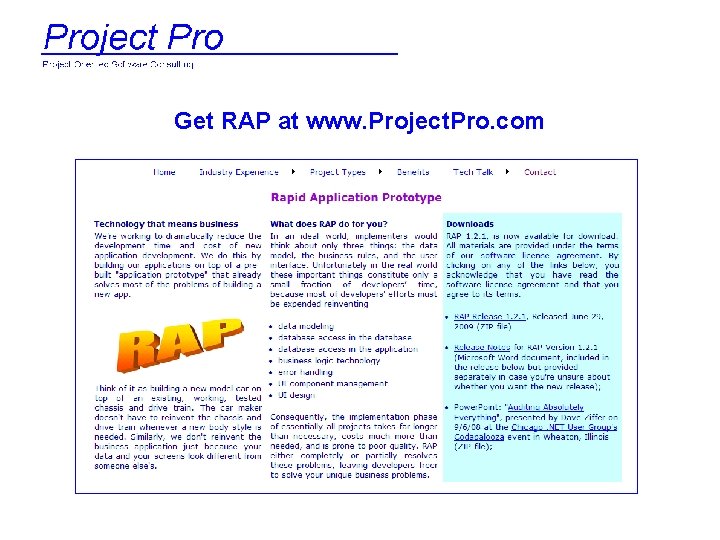 Get RAP at www. Project. Pro. com 