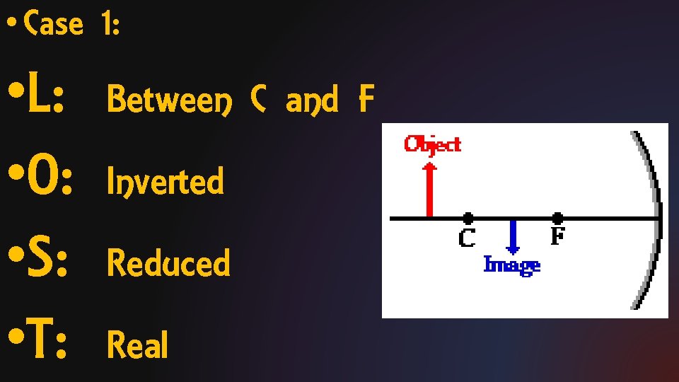  • Case 1: • L: • O: • S: • T: Between C