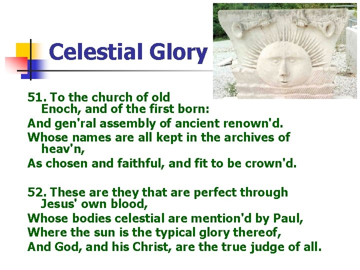 Celestial Glory 51. To the church of old Enoch, and of the first born: Celestial Glory 51. To the church of old Enoch, and of the first born: