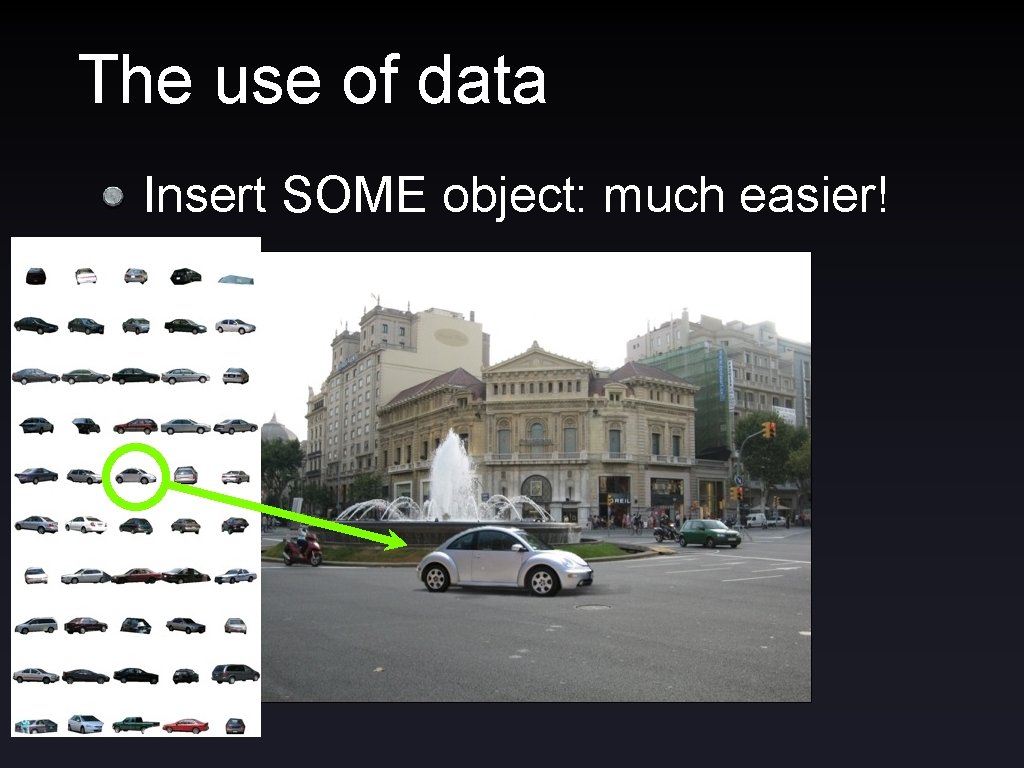 The use of data Insert SOME object: much easier! 