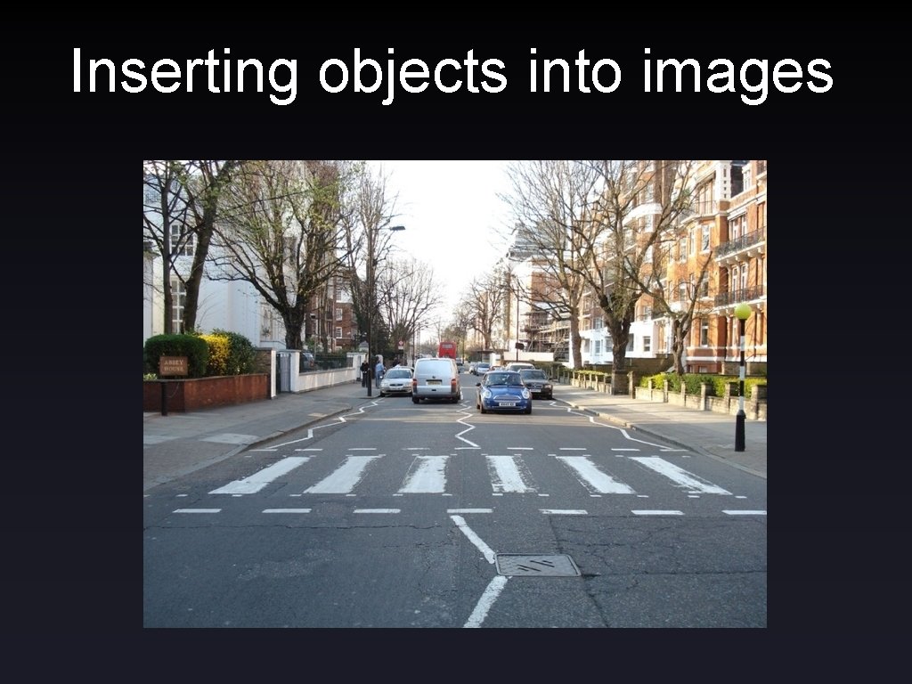 Inserting objects into images 