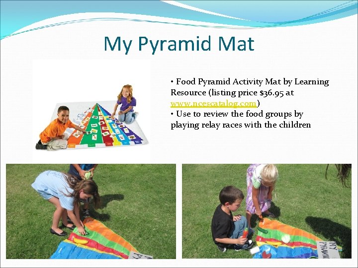 My Pyramid Mat • Food Pyramid Activity Mat by Learning Resource (listing price $36.