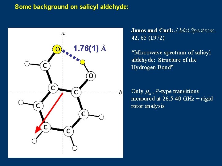 Some background on salicyl aldehyde: Jones and Curl: J. Mol. Spectrosc. 42, 65 (1972)