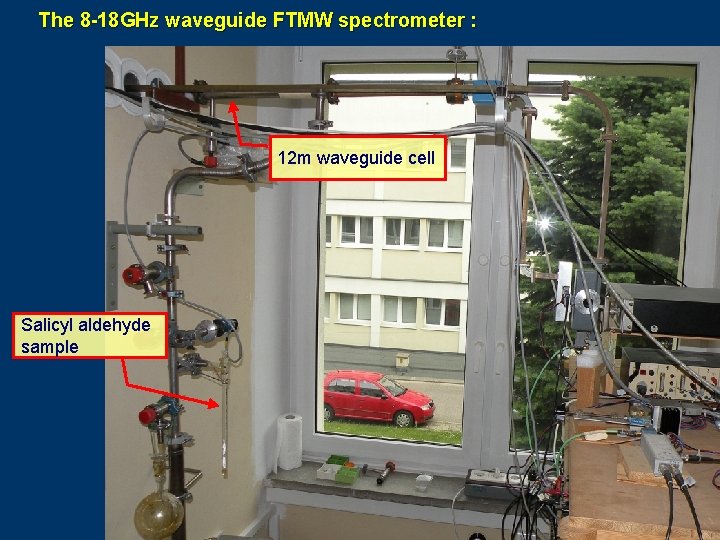 The 8 -18 GHz waveguide FTMW spectrometer : 12 m waveguide cell Salicyl aldehyde
